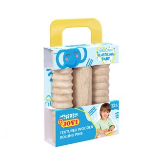 MY FIRST PLASTILINA Baby Estuche 3 Rodillos de madera diferentes texturas