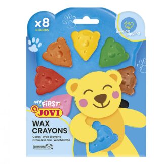 MY FIRST CRAYON Estuche 8 crayones de cera con forma de oso